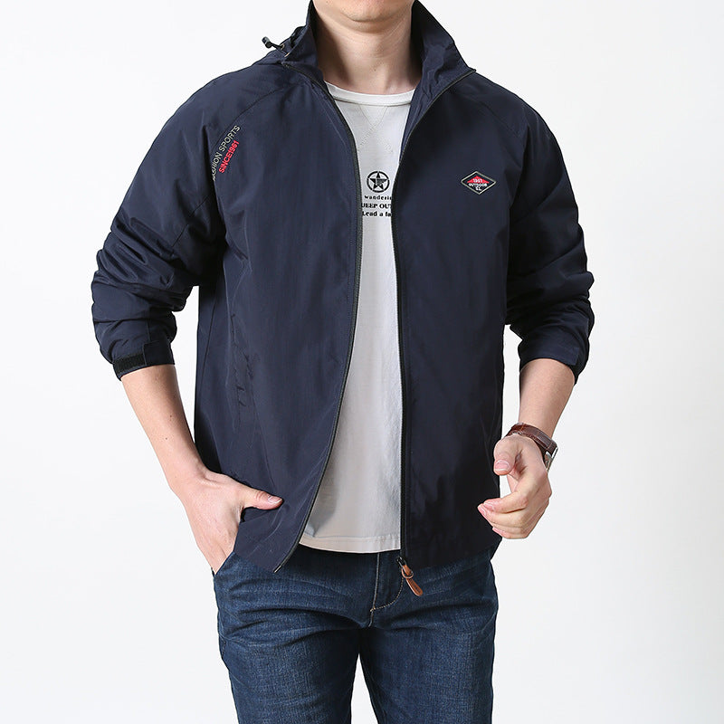 Men's Lightweight Outdoor Jacket with Breathable Material and Practical Design Lisslune