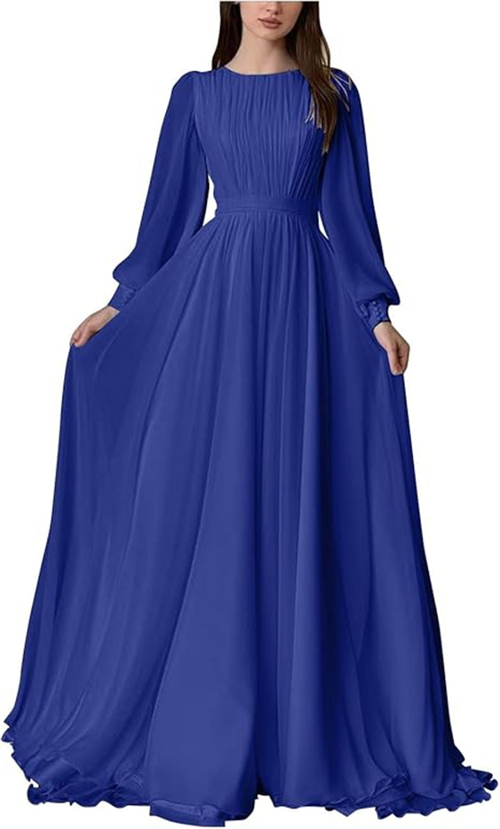 Women's Maxi Party Dress with Long Flowing Sleeves and Lace Accents Lisslune