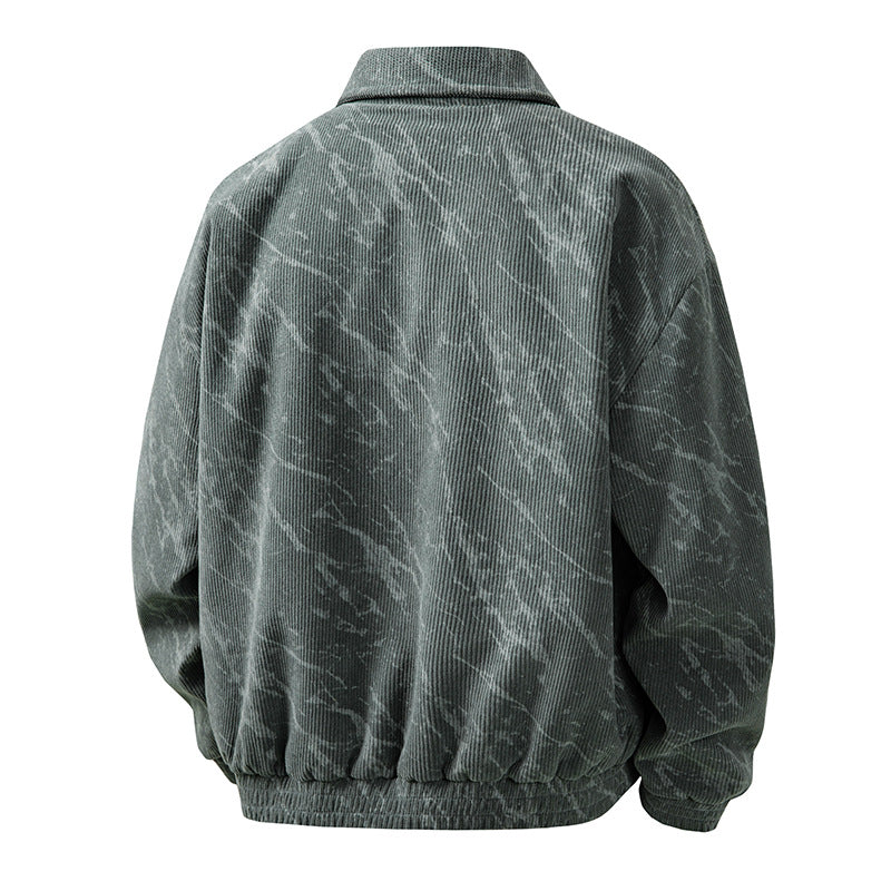 Men's fashionable cord jacket with modern accents Lisslune
