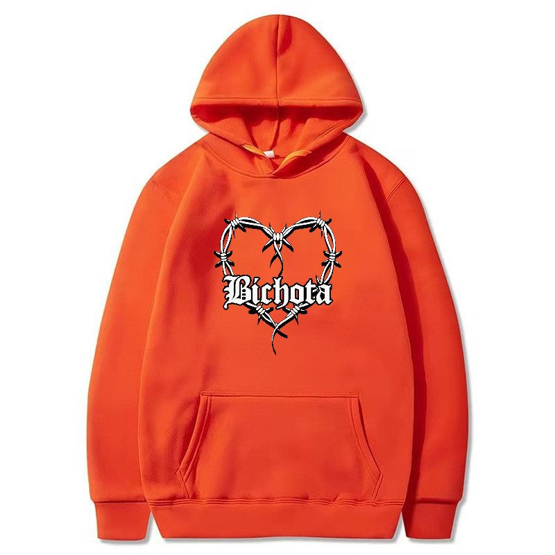 Women's hoodie with unique heart design and embroidered lettering Lisslune