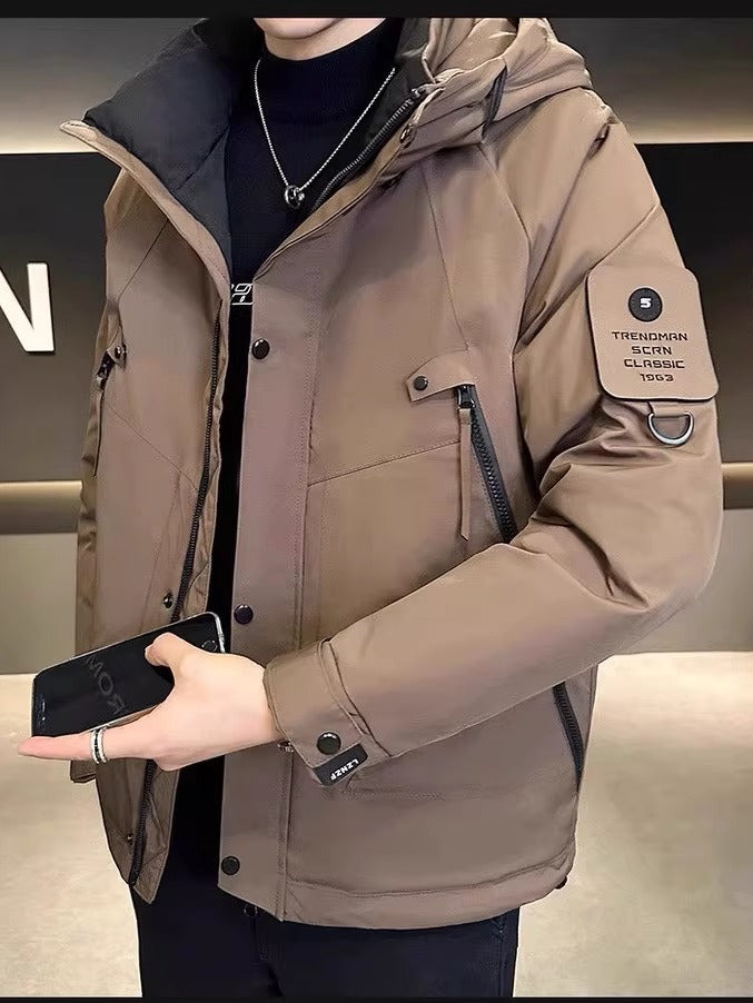 Men's Technical Winter Jacket with Multifunctional Hood Design Lisslune