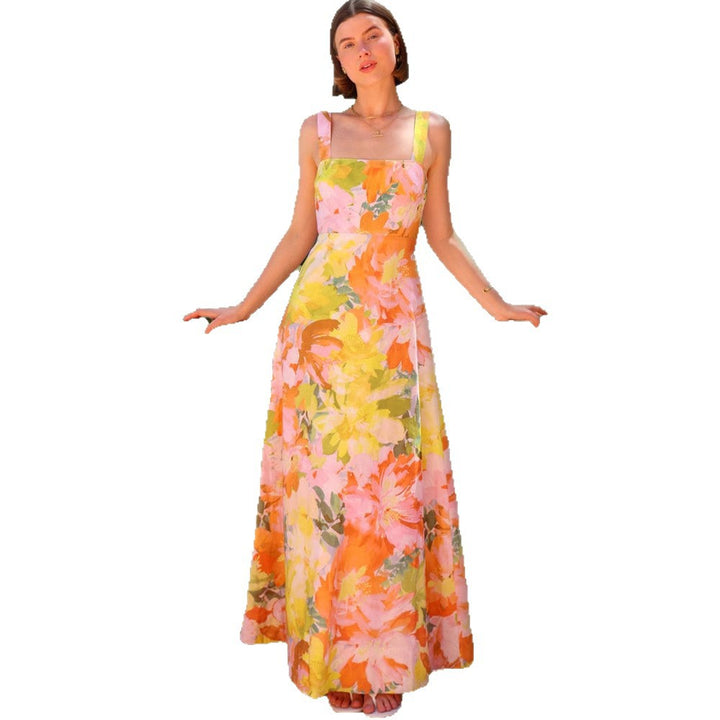 Women's maxi dress with floral patterns Lisslune