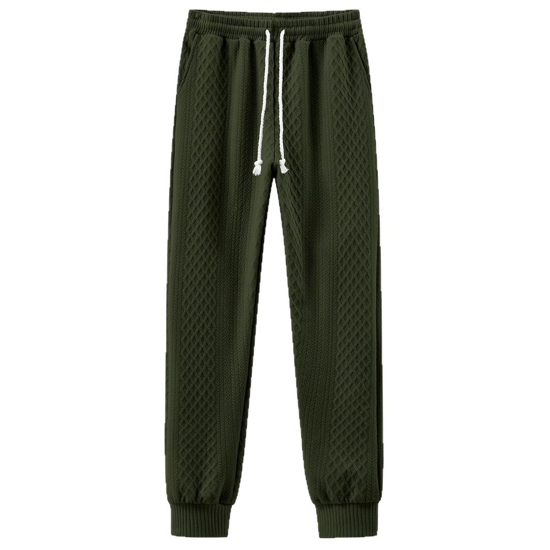 Men's Comfortable Knit Jogging Pants with Modern Design and Elastic Waistband Lisslune