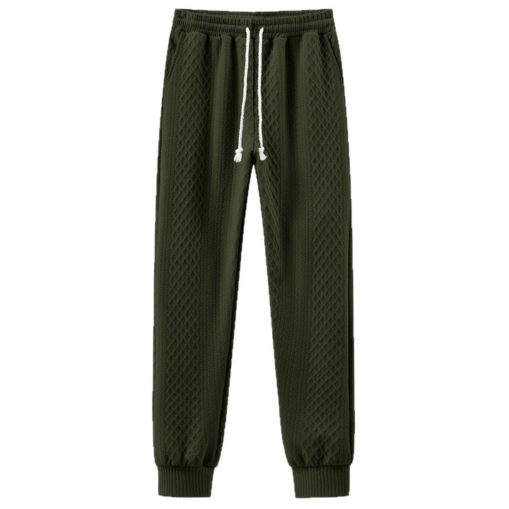 Men's Comfortable Knit Jogging Pants with Modern Design and Elastic Waistband Lisslune