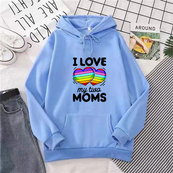 Women's hoodie with colorful heart design Lisslune