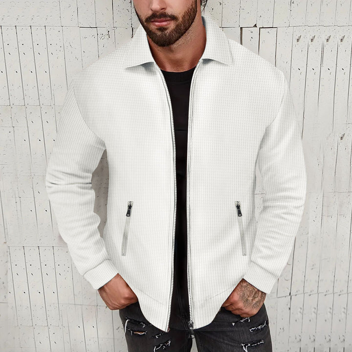 Men's fashionable short jacket with textured design and practical pockets Lisslune