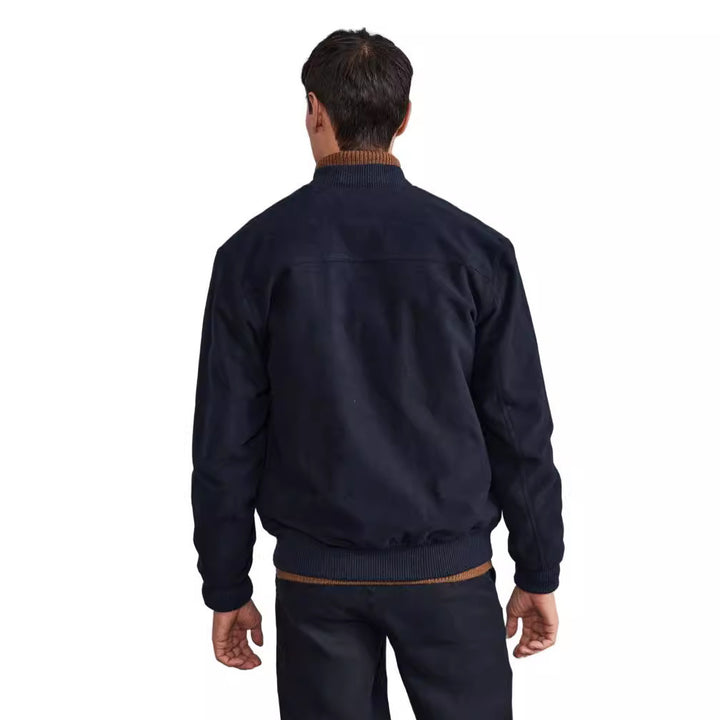 Men's casual bomber jacket with practical pockets and elastic cuffs Lisslune