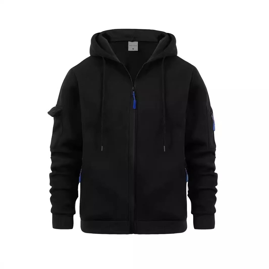 Men's functional hoodie jacket with practical zip pockets Lisslune