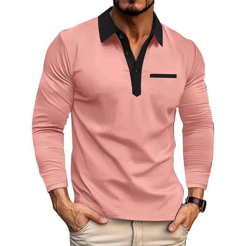 Men's polo shirt with modern collar and practical chest pocket Lisslune