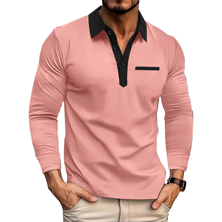 Men's polo shirt with modern collar and practical chest pocket Lisslune