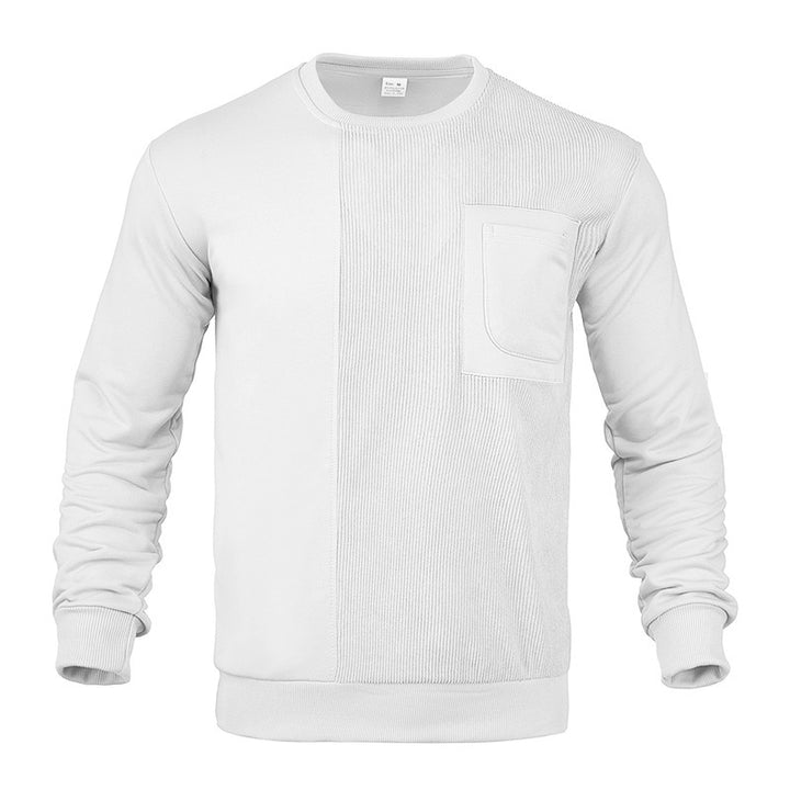 Men's stylish sweatshirt with innovative texture and practical chest pocket Lisslune
