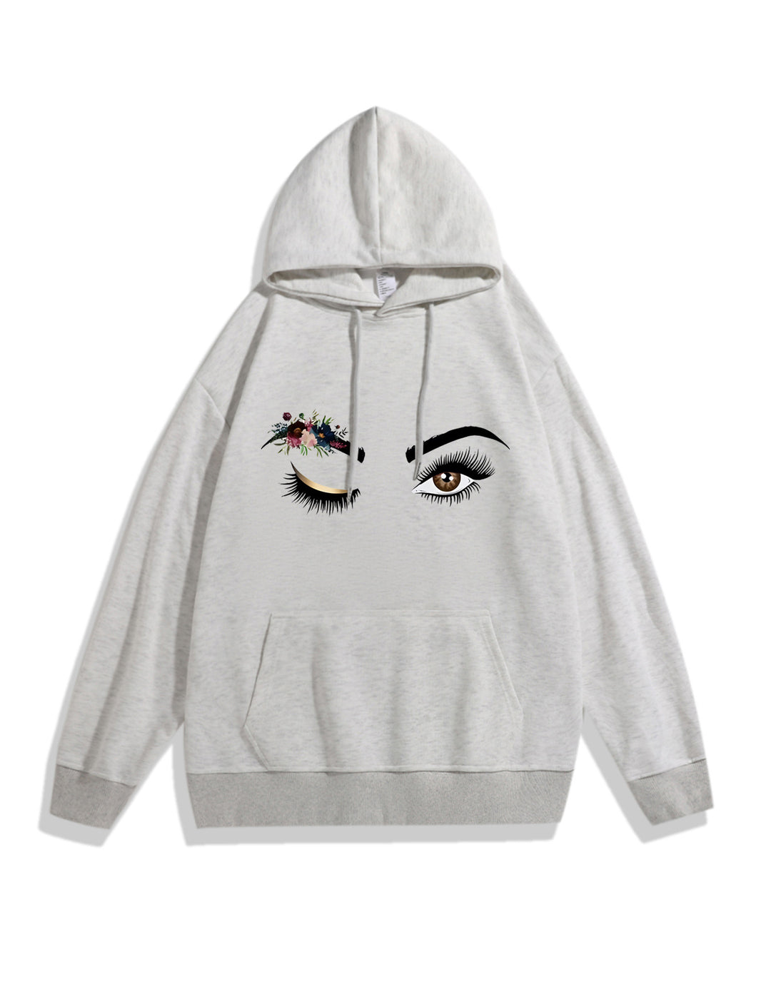 Ladies Hoodie with Creative Eye Motif Lisslune