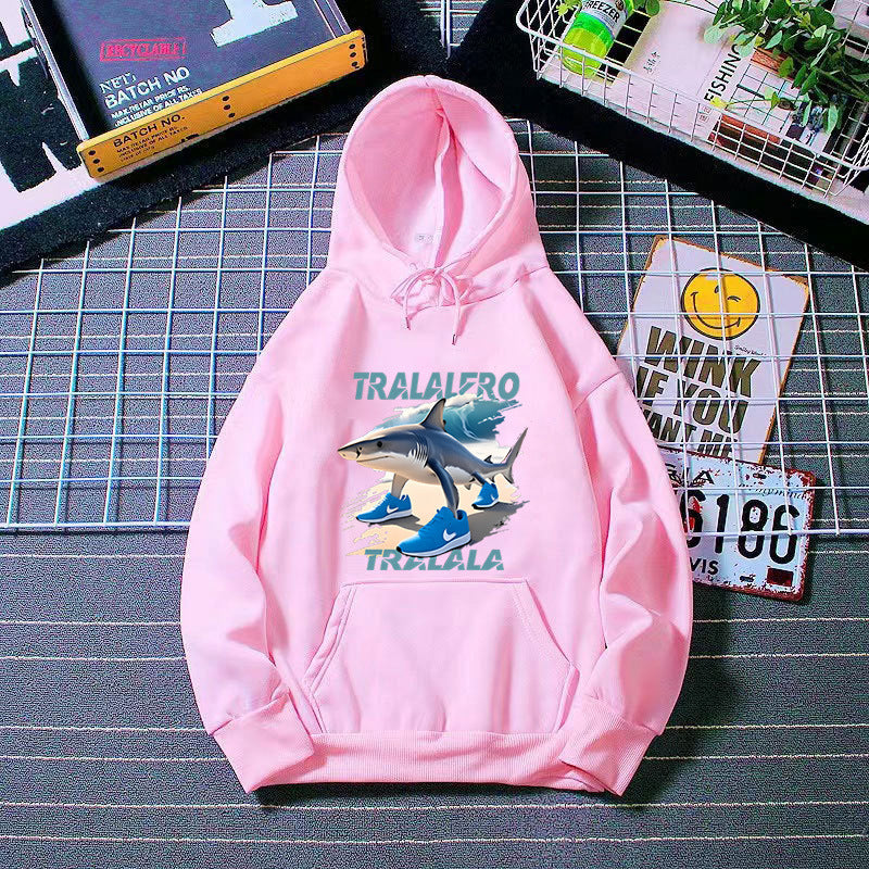 Women's hoodie with funny shark motif and graphic elements Lisslune