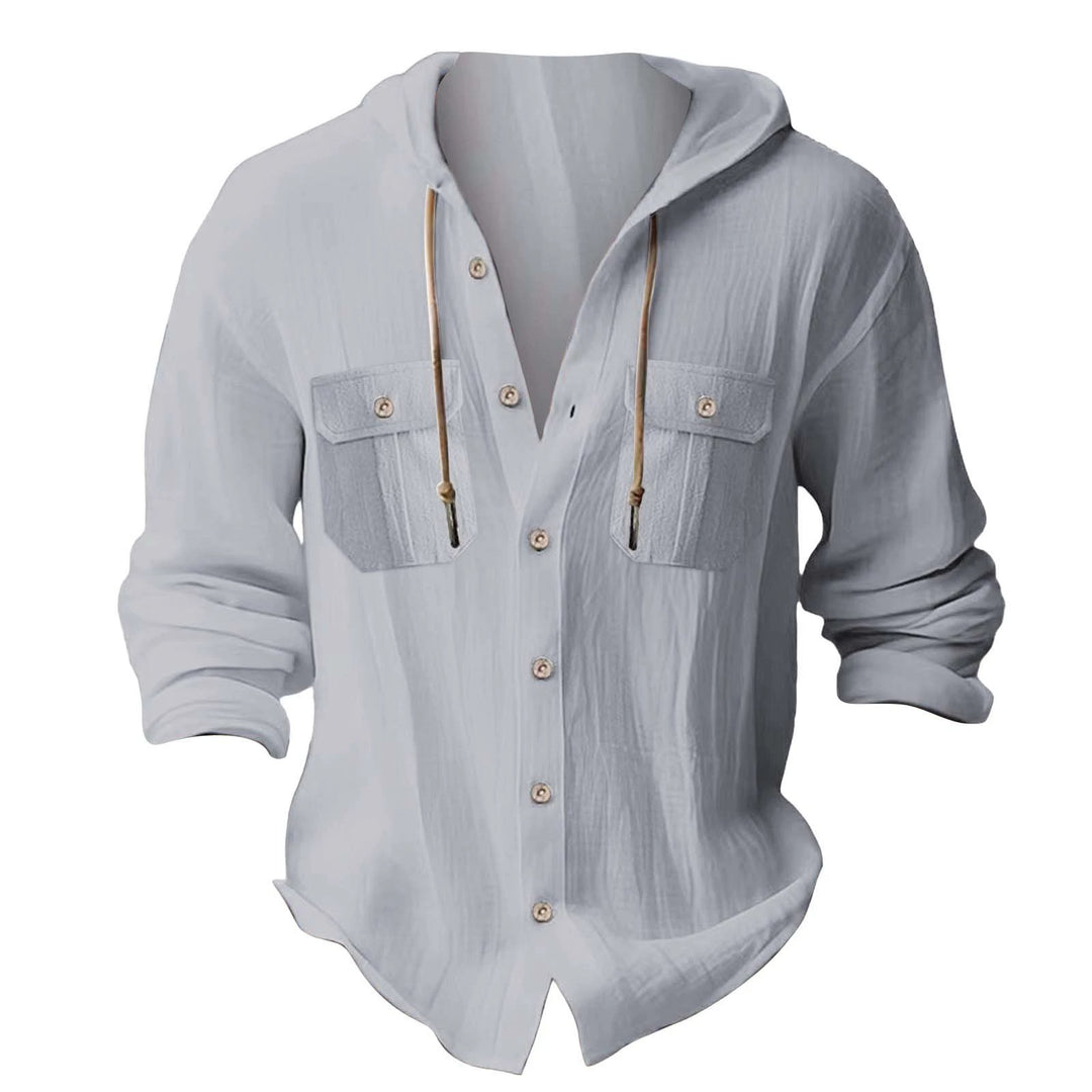 Men's casual hoodie with chest pockets and innovative fabric Lisslune