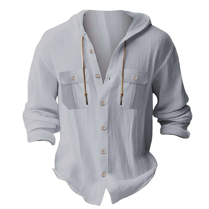 Men's casual hoodie with chest pockets and innovative fabric Lisslune