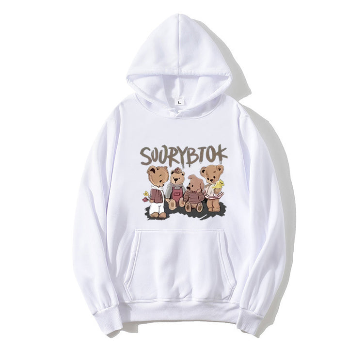 Womens hoodie with playful bear motif Lisslune