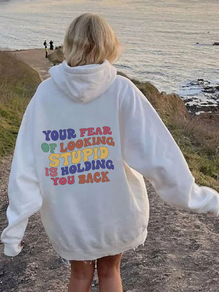 Women's hoodie with inspiring statement print Lisslune
