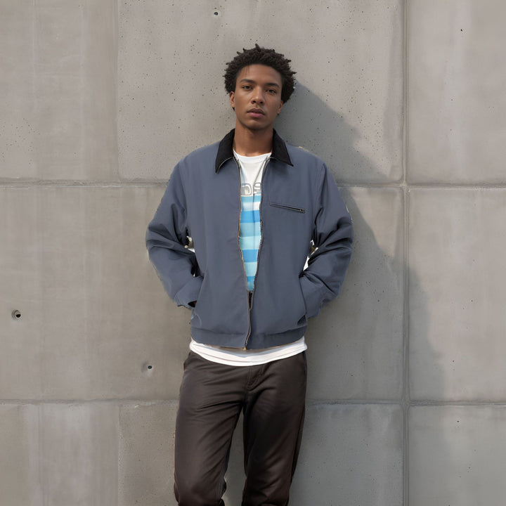 Men's casual bomber jacket with practical zipper pockets Lisslune