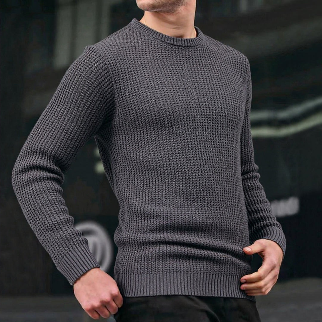Men's loose-knit sweater with waffle pattern Lisslune