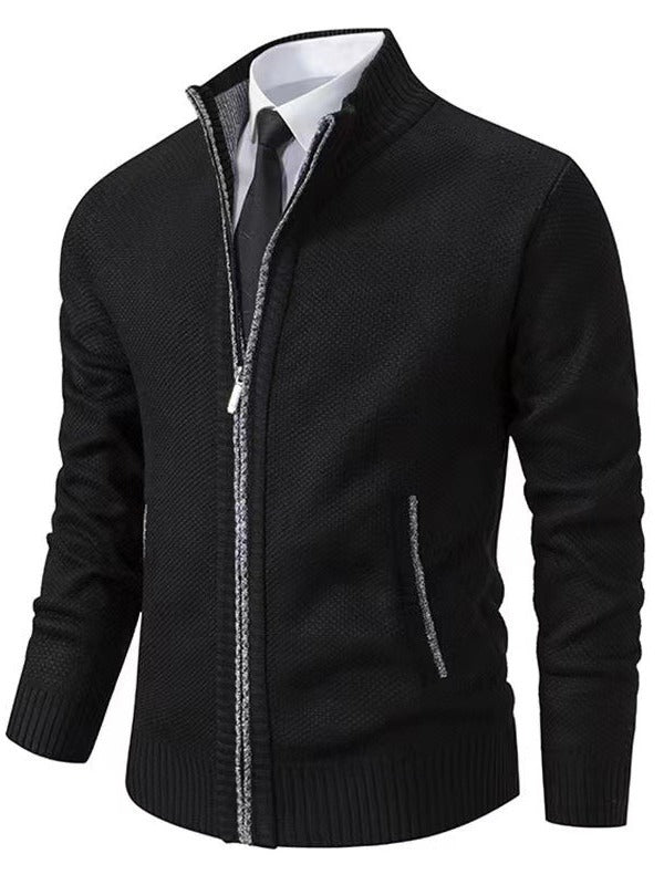Men's stylish cardigan with zipper and practical pockets Lisslune