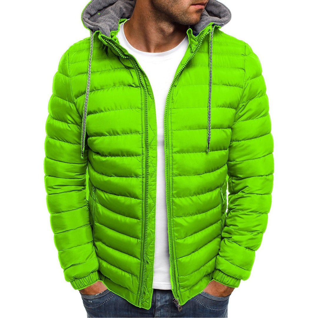 Men's padded transitional jacket with hood and sporty design Lisslune