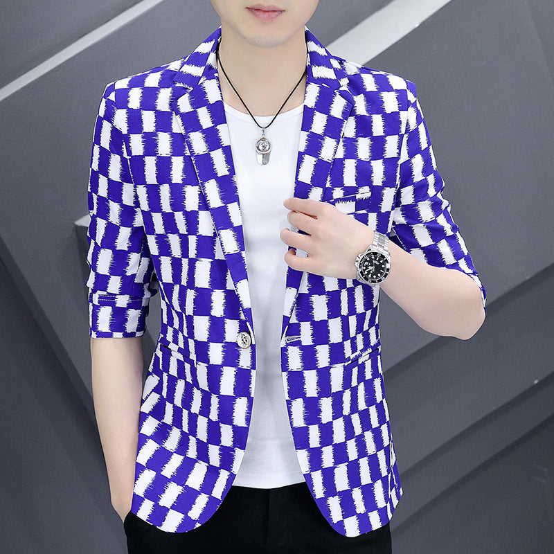 Men's fashionable blazer jacket with innovative pattern Lisslune