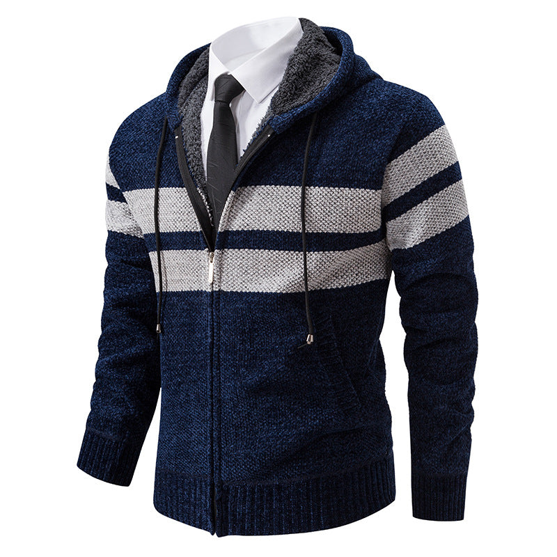 Men's hoodie with modern zipper and practical fleece lining Lisslune