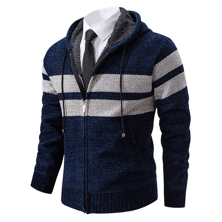 Men's hoodie with modern zipper and practical fleece lining Lisslune