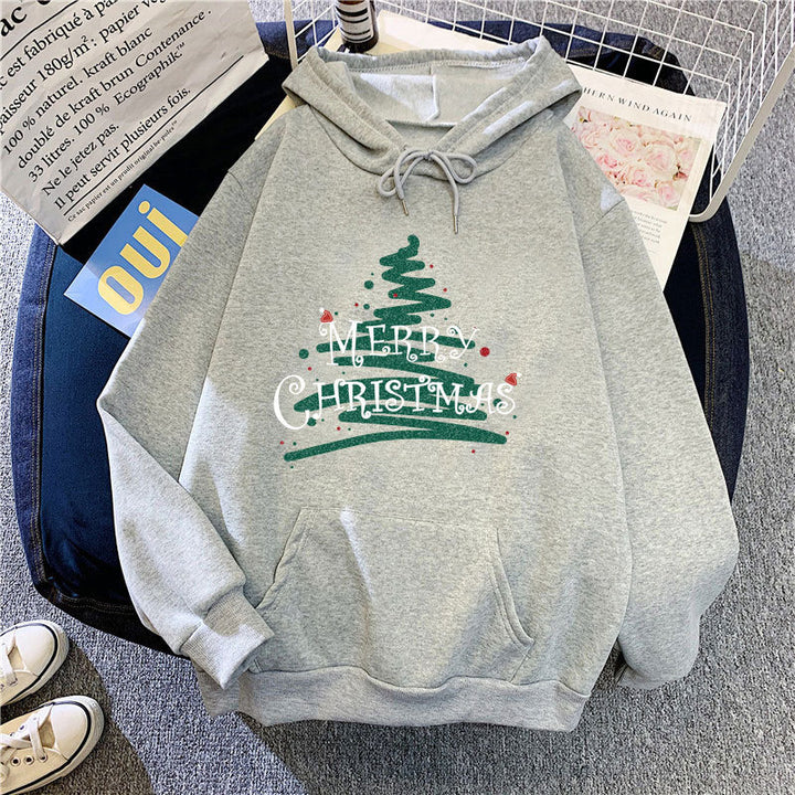 Women's hooded sweatshirt with festive Christmas design Lisslune