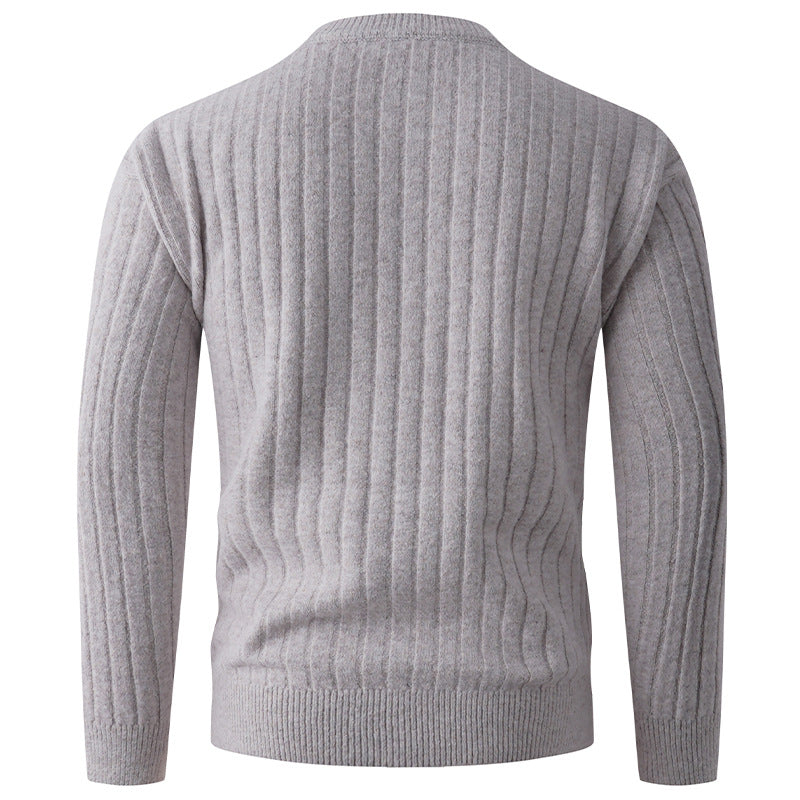 Men's knitted sweater with high collar and modern zipper Lisslune