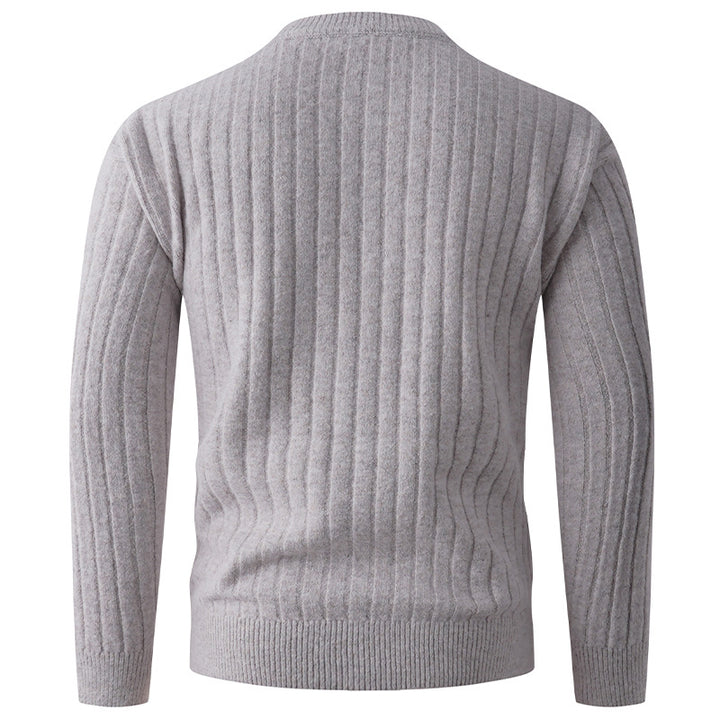 Men's knitted sweater with high collar and modern zipper Lisslune
