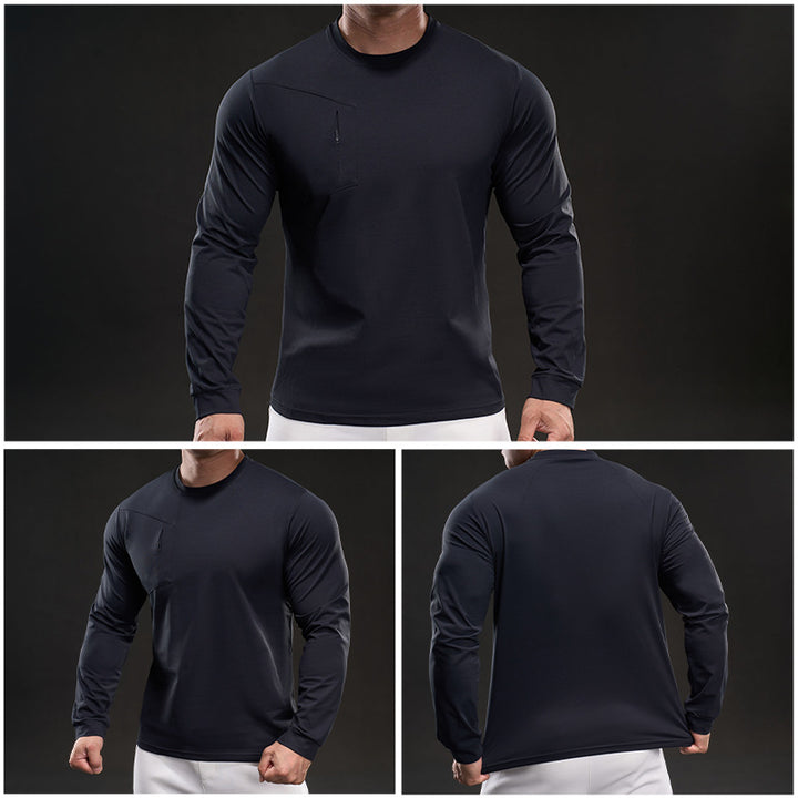 Men's Athletic Long Sleeve Shirt with Innovative Moisture Regulation Lisslune