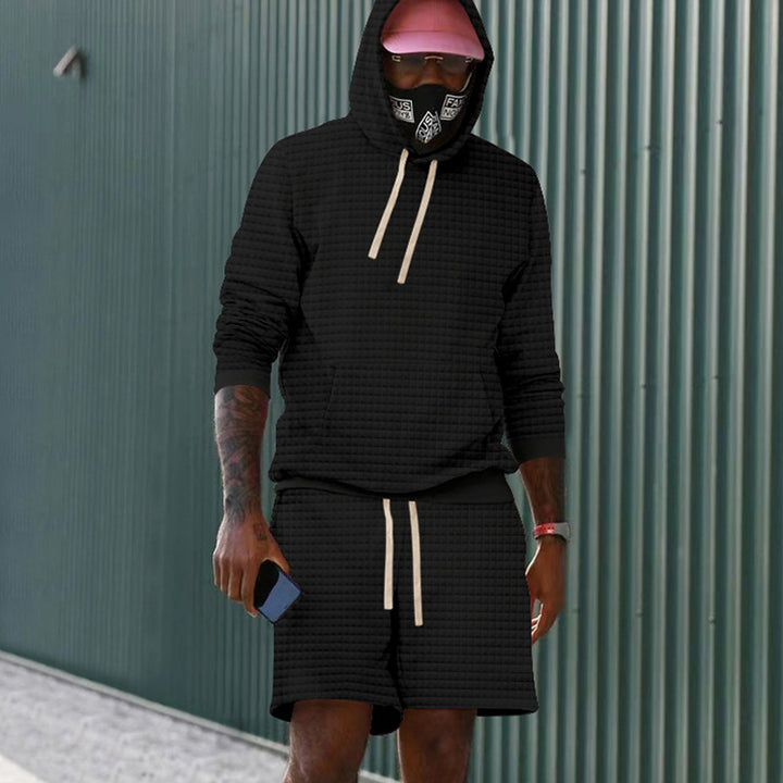 Men's casual hoodie and shorts set made of breathable material Lisslune