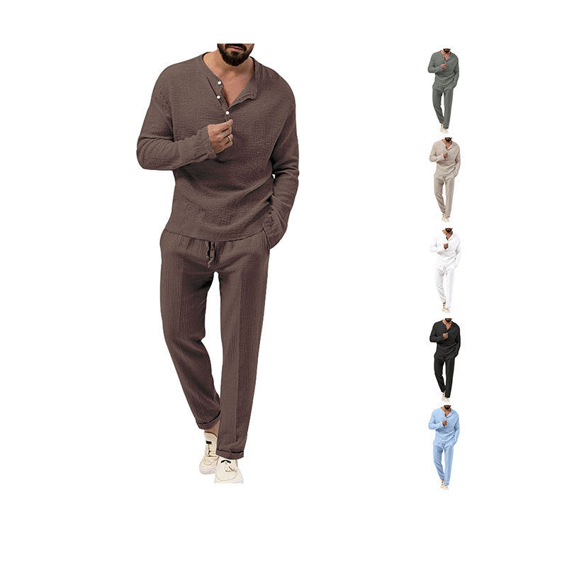 Men's loungewear set with breathable top and comfortable joggers Lisslune