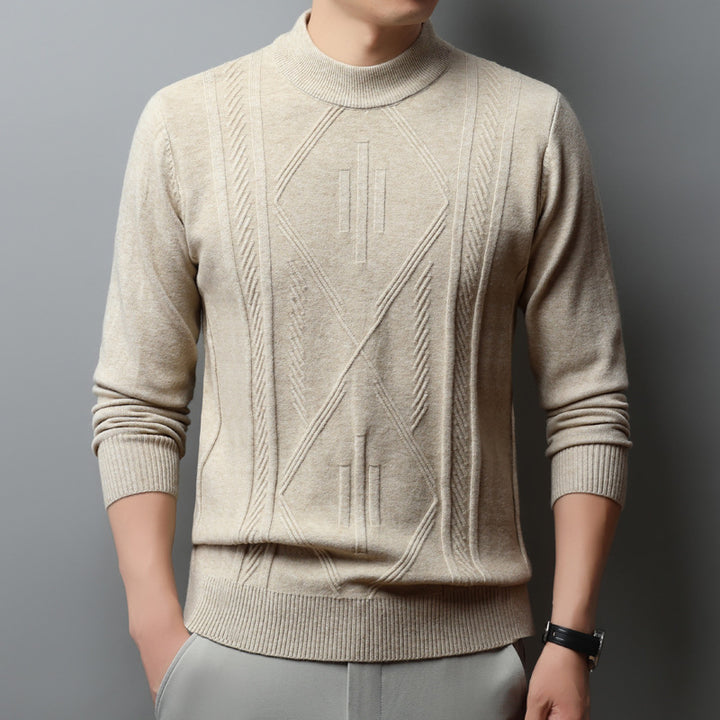 Men's knit sweater with modern structured design Lisslune