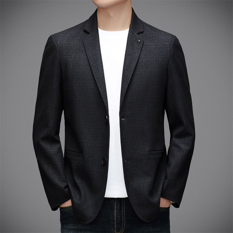 Men's Stylish Blazer with Textured Design and Practical Pockets Lisslune