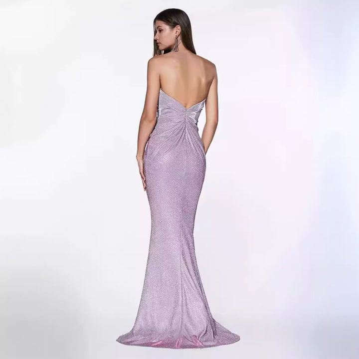 Ladies Glamorous Evening Dress with Side Slit Lisslune