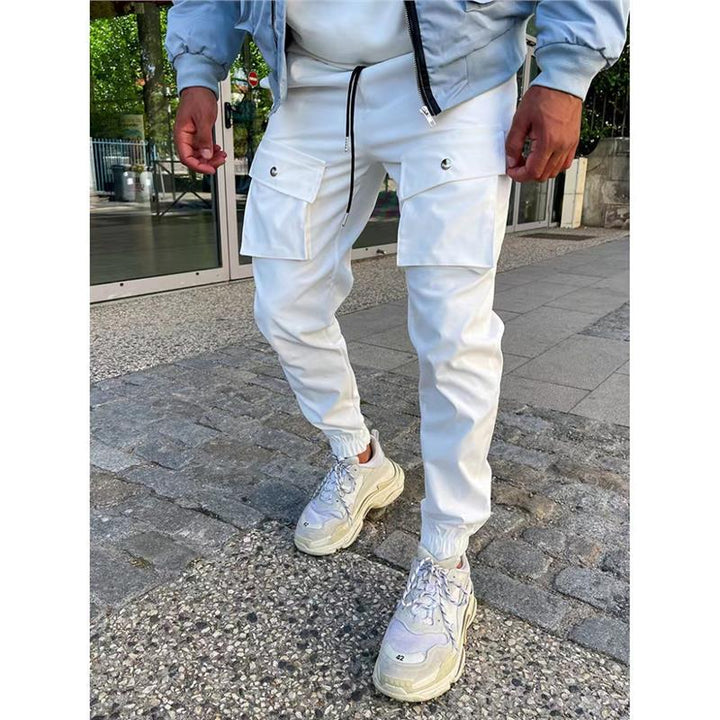 Men's cargo pants with many pockets and elastic cuffs Lisslune