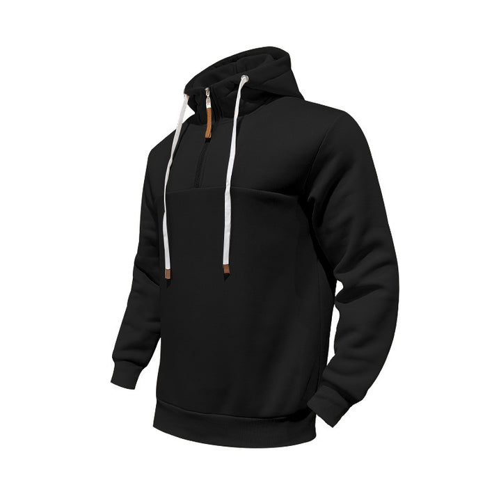 Men's sporty hoodie with half zipper and drawstring Lisslune