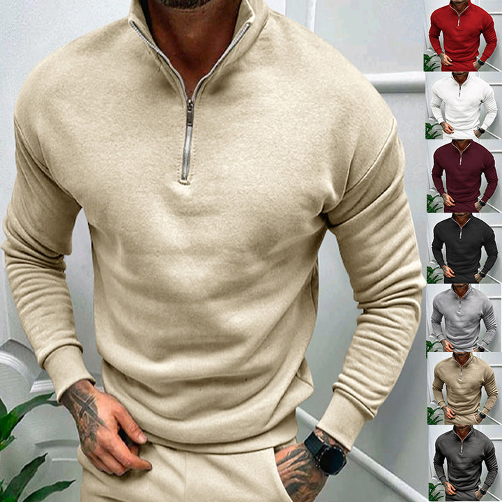 Men's sweatshirt with stand-up collar and zipper Lisslune