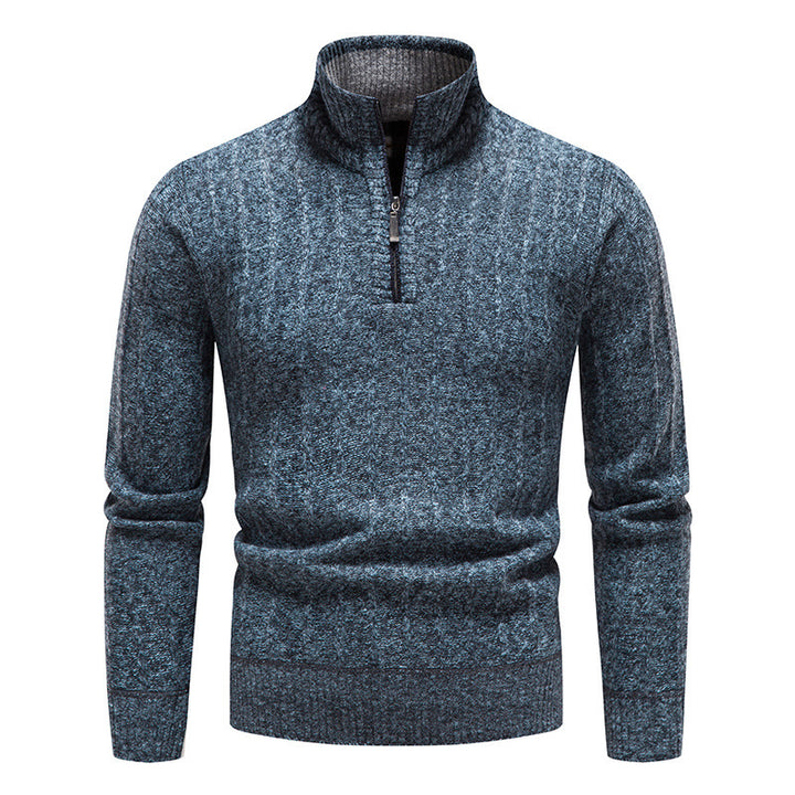 Men's fashionable knitted sweater with high collar Lisslune