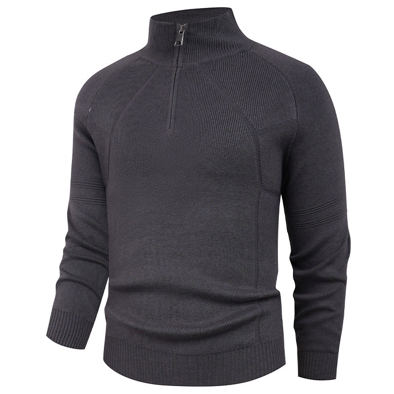 Men's knit sweater with modern zipper and elegant structure Lisslune