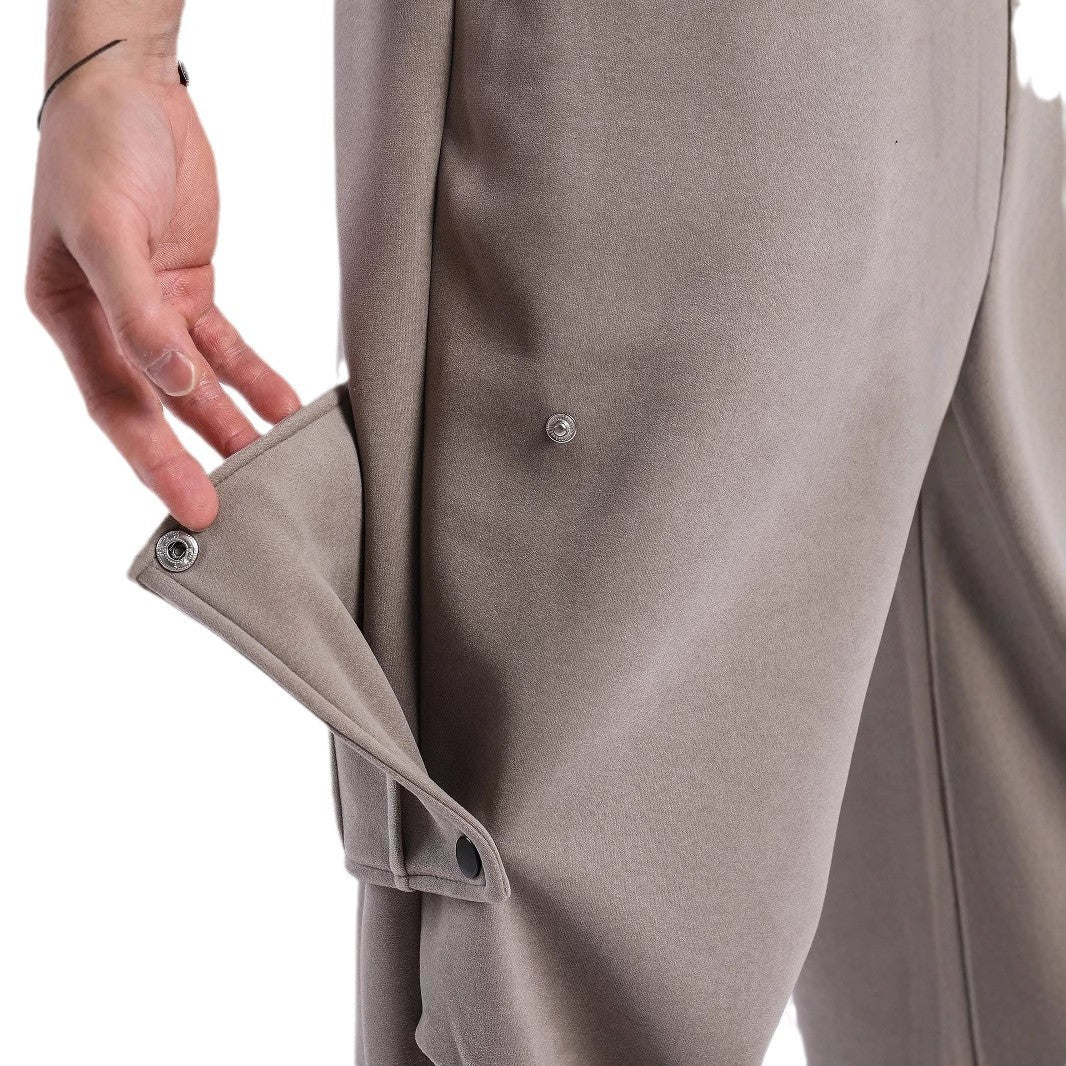 Men's Cargo Jogging Pants with Side Pockets and Elastic Waistband Lisslune