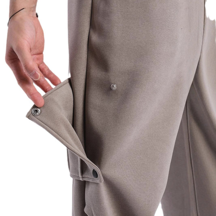Men's Cargo Jogging Pants with Side Pockets and Elastic Waistband Lisslune