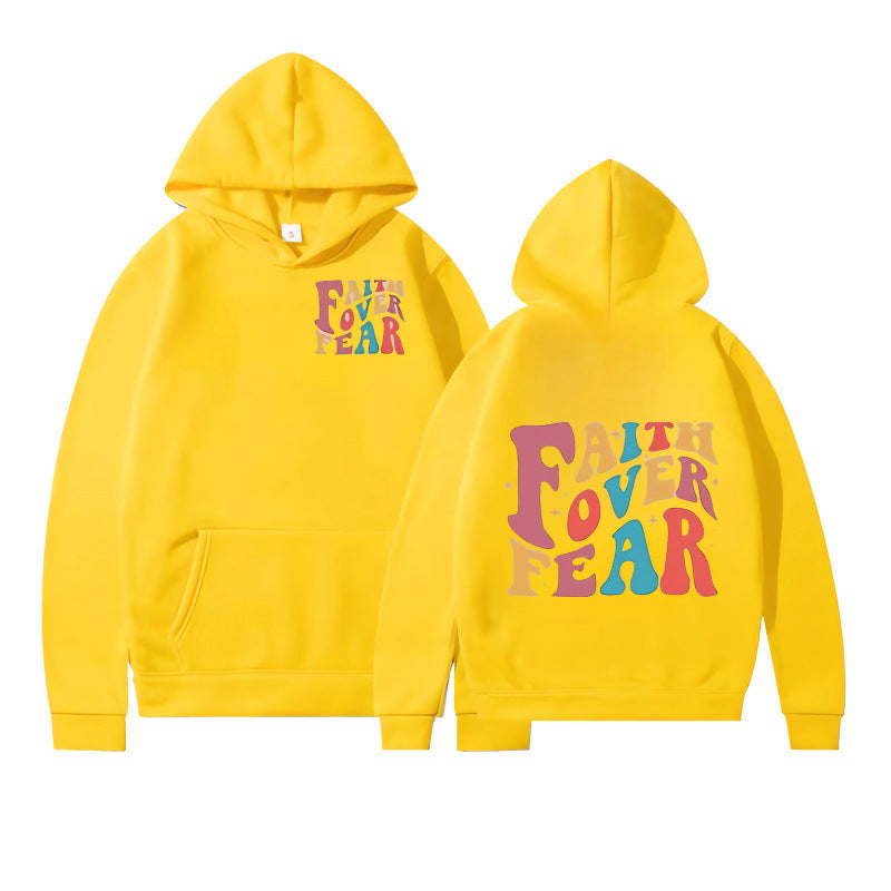Women's hoodie with creative lettering and soft inner fleece Lisslune