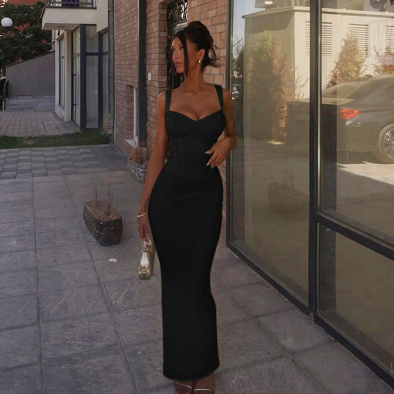 Ladies sheath dress with corset design Lune London