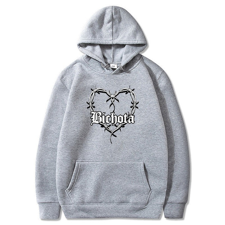 Women's hoodie with unique heart design and embroidered lettering Lisslune