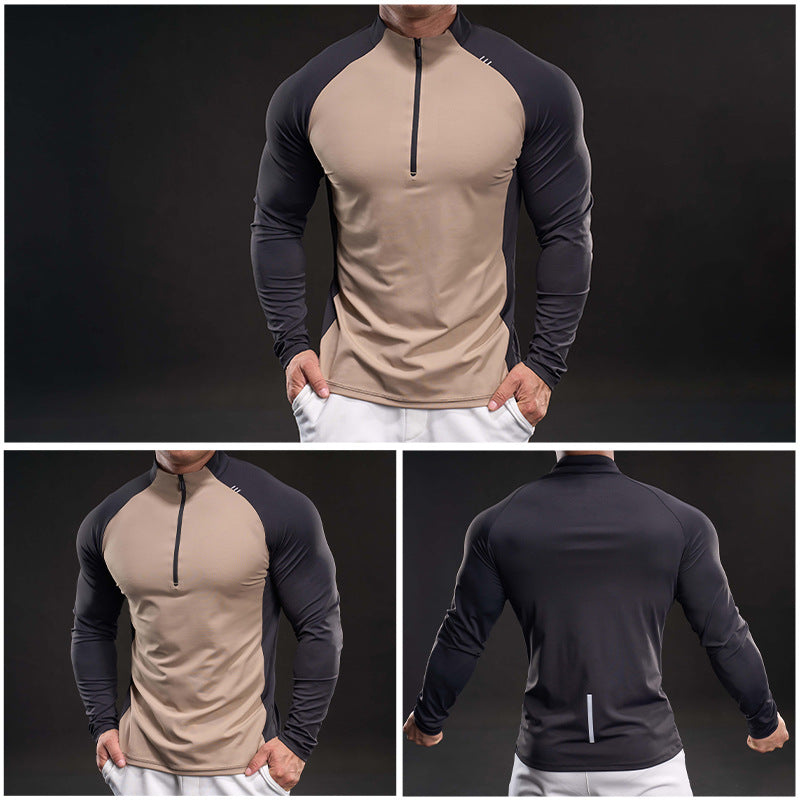 Men's functional shirt with half zip and breathable properties Lisslune