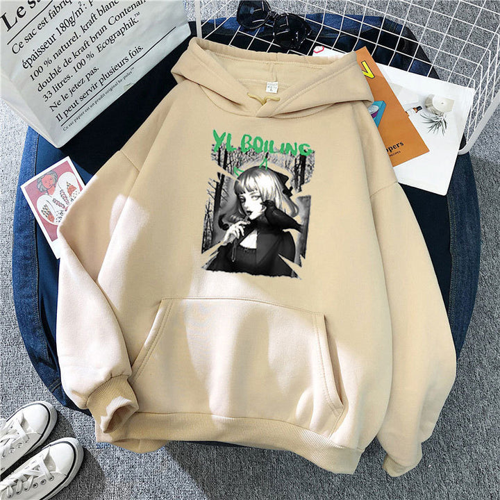 Women's hooded sweatshirt with avant-garde graphic design Lisslune
