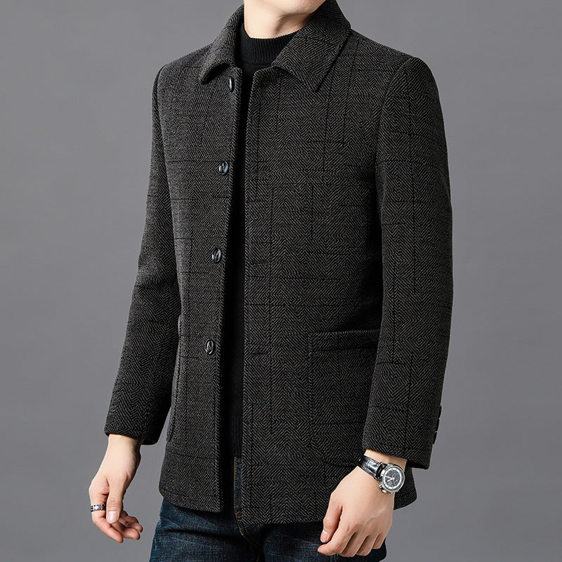 Men's Trendy Transitional Jacket with Textured Design Lisslune